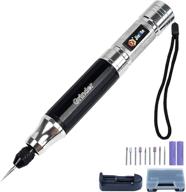 portable electric engraving pen: rechargeable engraver kit for metal, glass, wood, leather & jewelry logo