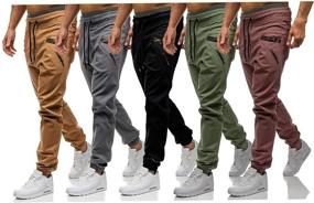 img 1 attached to Mens Fashion Athletic Joggers Pants Men's Clothing