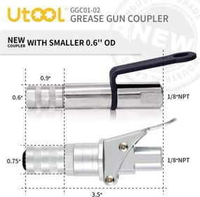 img 3 attached to 🔧 UTOOL Heavy Duty Grease Gun Coupler | Fast Lock and Release | 12000 PSI Grease Fitting 1/8‘’ NPT | Fits All Types of Grease Guns and SEA Zerks