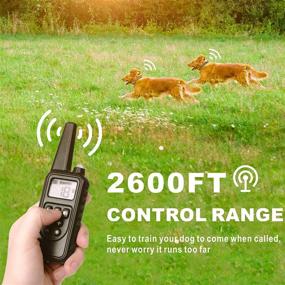 img 3 attached to FunniPets 2600ft Range Dog Training Collar – Waterproof Remote Control Shock Collar for Medium and Large Dogs – 4 Training Modes: Light, Static Shock, Vibration, Beep