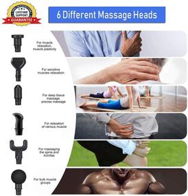 img 2 attached to 💪 Powerful Massage Gun for Deep Tissue Relief - 4-6 Hours Battery Life, 30 Speeds, 6 Heads, LCD Screen - Percussive Massager (Black)