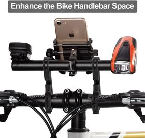 img 1 attached to Yizhet Bike Handlebar Extender Bracket - Lightweight and Durable Double Bicycle Extension for Holding Motorcycle, E-Bike Lamp, Speedometer, GPS, and Phone Mount Holder