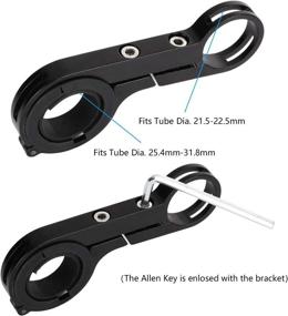 img 2 attached to Yizhet Bike Handlebar Extender Bracket - Lightweight and Durable Double Bicycle Extension for Holding Motorcycle, E-Bike Lamp, Speedometer, GPS, and Phone Mount Holder