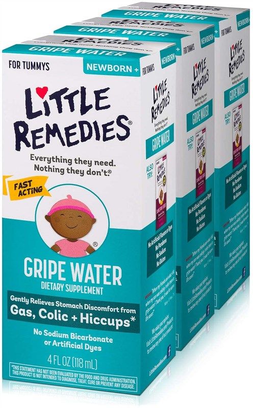 Little Remedies Gripe Water, Colic & Gas Relief, Safe for Newborns, 4 Fl Oz  (Pack of 3)