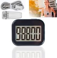 🏋️ large display pedometer for walking with clip-on step counter, accurate fitness tracker for seniors, kids, men, and women - pedometers for steps and miles with lanyard logo