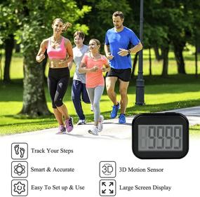 img 1 attached to 🏋️ Large Display Pedometer for Walking with Clip-On Step Counter, Accurate Fitness Tracker for Seniors, Kids, Men, and Women - Pedometers for Steps and Miles with Lanyard