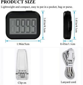 img 3 attached to 🏋️ Large Display Pedometer for Walking with Clip-On Step Counter, Accurate Fitness Tracker for Seniors, Kids, Men, and Women - Pedometers for Steps and Miles with Lanyard