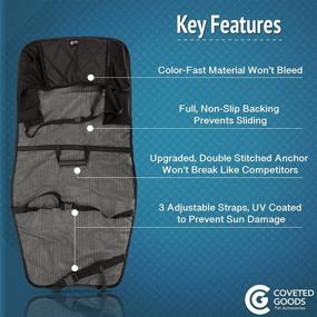img 1 attached to Premium Pet Front Seat Cover for Dogs: Heavy-Duty & Waterproof - Perfect Fit for Cars, SUVs, and Trucks - Non-Slip & Washable - Enhanced Safety with Dog Safety Belt - Quilted & Padded - Sleek Black Design