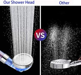 img 3 attached to 🚿 High Pressure Handheld Shower Head Set with Replacement Hose and Holder - 3 Spray Modes for Water Savings, Dry Hair, and Skin SPA Experience