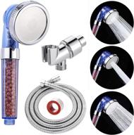 🚿 high pressure handheld shower head set with replacement hose and holder - 3 spray modes for water savings, dry hair, and skin spa experience logo