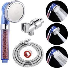 img 4 attached to 🚿 High Pressure Handheld Shower Head Set with Replacement Hose and Holder - 3 Spray Modes for Water Savings, Dry Hair, and Skin SPA Experience