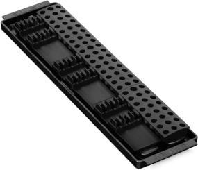 img 1 attached to 🔧 Ernst Manufacturing Bit Boss High-Density Bit Organizer (Model 5710), 90 Tool, Black - Push Button Release, for Vertical or Horizontal Storage, Size: 14.9" x 3.6