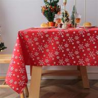 lespoir christmas tablecloth: elegant snowflake printed tablecloths for festive décor logo