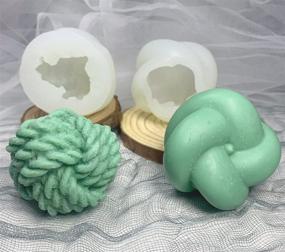 img 3 attached to 🕯️ 2-Pack Small White Silicone Candle Mold: Modern Art Style Moulds with Magic Rope Ball and Knotted Ball Design, Ideal for Candle Making, Soap Crafting, Epoxy Projects, and Indoor Decorations