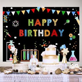 img 2 attached to 🎉 Chemical Science Birthday Theme Backdrop - Mad Scientist Fun Experiment Party Banner Decorations for Boys and Girls - Happy Birthday Photography Background - Physical and Chemical Experiences Photo Prop