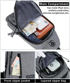 img 3 attached to Peicees Crossbody Shoulder Backpack Waterproof