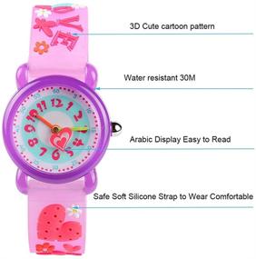 img 2 attached to Venhoo Waterproof Silicone Children Wristwatches Girls' Watches