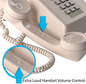 img 2 attached to Enhanced Home Intuition Amplified Desk Telephone with Extra Loud Ringer - Ash Finish
