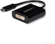 🔌 startech.com usb-c to dvi adapter - 1920x1200 - black - video converter for dvi-d display/monitor/projector - usb type-c (cdp2dvi) logo