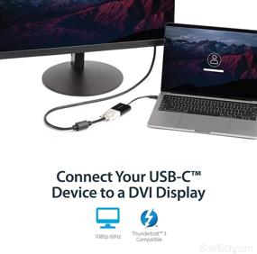 img 3 attached to 🔌 StarTech.com USB-C to DVI Adapter - 1920x1200 - Black - Video Converter for DVI-D Display/Monitor/Projector - USB Type-C (CDP2DVI)