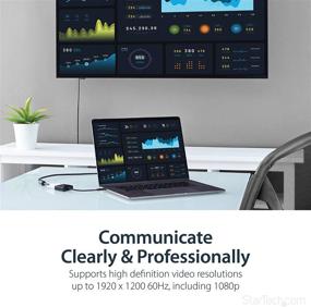 img 1 attached to 🔌 StarTech.com USB-C to DVI Adapter - 1920x1200 - Black - Video Converter for DVI-D Display/Monitor/Projector - USB Type-C (CDP2DVI)