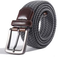 👖 elastic men and women's braided belts - cnhualai amygreen men's accessories логотип