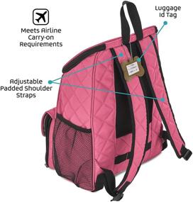 img 1 attached to Unisex Weekender Backpack by Mobile Dog Gear - Pink, One Size