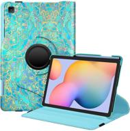 📱 fintie rotating case for samsung galaxy tab s6 lite 10.4'' 2020 model sm-p610 (wi-fi) sm-p615 (lte), [with s pen holder] 360° swivel stand cover auto sleep/wake, blue shades logo