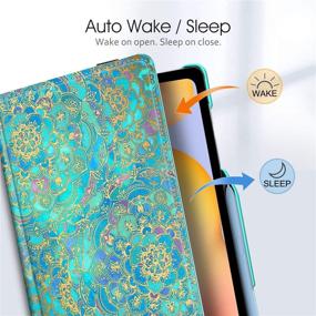 img 1 attached to 📱 Fintie Rotating Case for Samsung Galaxy Tab S6 Lite 10.4'' 2020 Model SM-P610 (Wi-Fi) SM-P615 (LTE), [With S Pen Holder] 360° Swivel Stand Cover Auto Sleep/Wake, Blue Shades