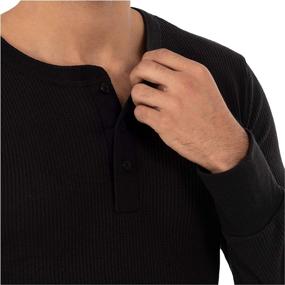 img 2 attached to Fruit of the Loom Men's Eco-Friendly Waffle Thermal Henley Top - Available in Packs of 1 and 2