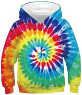 👕 colorful printed graphic sweatshirt for boys: stylish hoodies & sweatshirts in fashionable boys' clothing logo