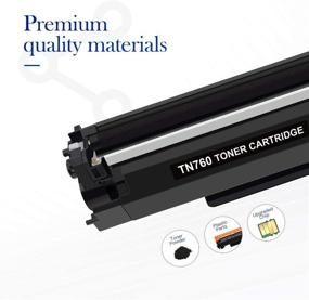 img 3 attached to High-Yield Valuetoner Replacement Toner Cartridge for Brother TN760 TN-760 TN730 TN-730, Compatible with HL-L2350DW DCP-L2550DW HL-L2395DW HL-L2390DW HL-L2370DW Printer - Set of 4 Black Cartridges