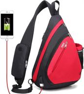 crossbody backpack shoulder waterproof charging outdoor recreation logo