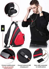 img 2 attached to Crossbody Backpack Shoulder Waterproof Charging Outdoor Recreation