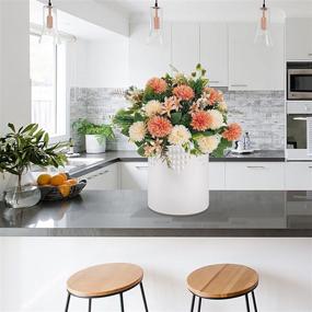 img 2 attached to 🍴 Multi-purpose White Ceramic Utensil Holder for Countertop Organization - Ideal for Kitchen, Cooking, Ice Bucket & Vase