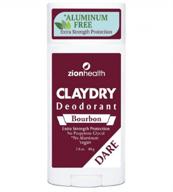 🌿 zion health clay dry dare bourbon deodorant - 2.8 oz stick logo