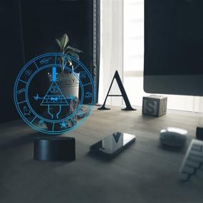 img 2 attached to 💡 Осветите свое пространство с помощью светильника-украшения Gravity Falls Bill Cipher Wheel Lighting Decor: потрясающий подарок (MT026)