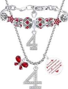 img 4 attached to 🎁 4th Birthday Gifts for 4 Year Old Girls - Bracelet, Necklace & Decorations