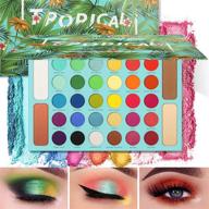 💄 docolor eyeshadow palette: 34 highly pigmented shimmer matte colors for showstopping tropical makeup - waterproof, long lasting, and professional logo