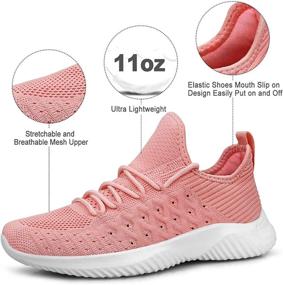 img 3 attached to 💃 Feethit Women's Slip-On Walking Shoes: Non-Slip Lightweight Running Shoes with Breathable Design – Ideal Gym Sneakers