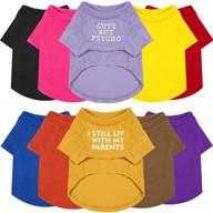 breathable dog sweatshirts: 10-piece printed letter puppy t-shirts for small & medium dogs (m size) - soft pet clothes & apparels логотип