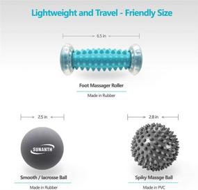 img 2 attached to 🦶 SUNANTH Foot Massage Roller, Lacrosse Ball and Spiky Ball Therapy Set - Relieve Plantar Fasciitis, Heel, Foot Arch Pain, and Promote Deep Tissue Massage