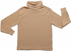 img 1 attached to 👚 DinoDee Solid Girls Turtleneck: Premium 100% Cotton Kids Shirt (2 Toddler-10 Years), Available in Vibrant Colors