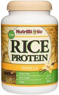 🌱 nutribiotic vanilla rice protein powder - 1.5 lbs (600g), low carb, keto-friendly, vegan, raw protein powder, chemical-free, non-gmo, gluten-free, easy to digest, nutrient-rich logo