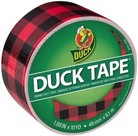 img 3 attached to 🦆 Duck 285222 Red Buffalo Plaid Duct Tape, 1.88 Inches x 10 Yards - Printed Single Roll