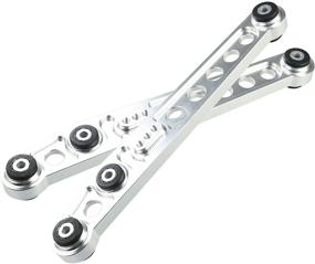 img 2 attached to YJRacing Silver Rear Lower Control Arm Subframe Brace Tie Bar Kit for 1996-2000 Honda Civic EK - Top Replacement Choice