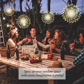 img 3 attached to 🎆 Meidong Upgraded Voice Control 4 Packs Firework String Lights: Festive USB Powered Copper Wire Lights with 8 Modes & Remote - Perfect for Weddings, Christmas, and Outdoor Parties