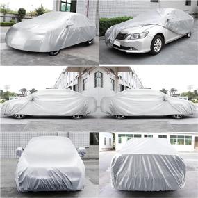 img 1 attached to 🚗 Premium 3L Waterproof Car Cover- Ultimate Sun, Snow, Dust, and Rain Protection, Size: 4.75 X1.75 X1.5M