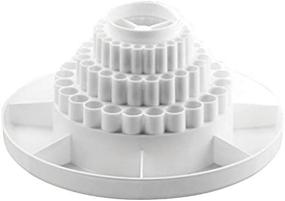 img 1 attached to Efficiently Organize Your Desktop with Alvin Spin-O-Tray Rotating Receptacle - White