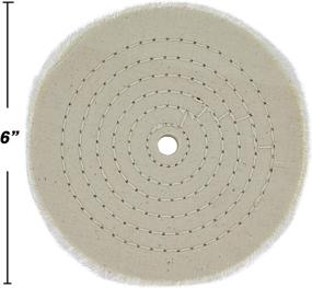 img 2 attached to 🔮 Ram-Pro Extra Thick White Polishing Wheel for Bench Grinder: Soft Cotton Buffing & Polishing Tool with Arbor Hole - Large Surface Circles for Effective Buffing and Polishing